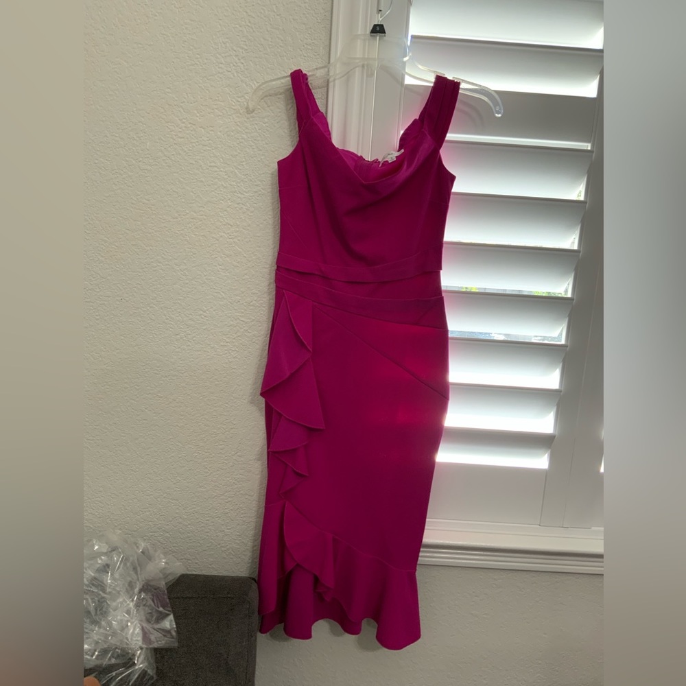 Love Nickie Lew Magenta Wrap Dress